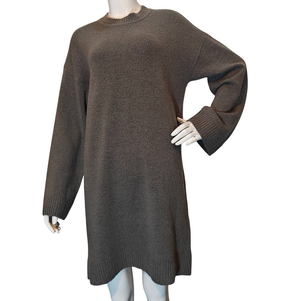 ASOS Gray Knit Sweater Dress Long Sleeve Soft Cozy US 4